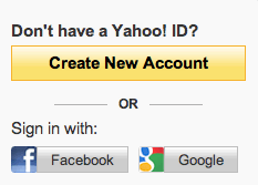 Yahoo Registration Sign Up Page